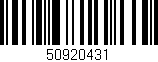 Código de barras (EAN, GTIN, SKU, ISBN): '50920431'