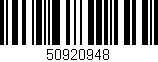 Código de barras (EAN, GTIN, SKU, ISBN): '50920948'