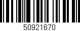 Código de barras (EAN, GTIN, SKU, ISBN): '50921670'