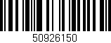 Código de barras (EAN, GTIN, SKU, ISBN): '50926150'