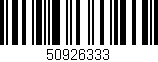 Código de barras (EAN, GTIN, SKU, ISBN): '50926333'