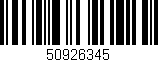 Código de barras (EAN, GTIN, SKU, ISBN): '50926345'
