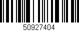 Código de barras (EAN, GTIN, SKU, ISBN): '50927404'