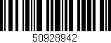 Código de barras (EAN, GTIN, SKU, ISBN): '50928942'