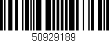 Código de barras (EAN, GTIN, SKU, ISBN): '50929189'