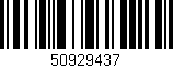 Código de barras (EAN, GTIN, SKU, ISBN): '50929437'