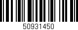 Código de barras (EAN, GTIN, SKU, ISBN): '50931450'