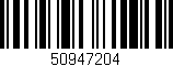 Código de barras (EAN, GTIN, SKU, ISBN): '50947204'