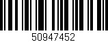 Código de barras (EAN, GTIN, SKU, ISBN): '50947452'