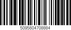 Código de barras (EAN, GTIN, SKU, ISBN): '5095604708884'