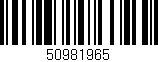 Código de barras (EAN, GTIN, SKU, ISBN): '50981965'