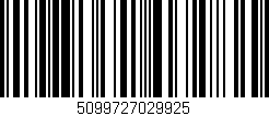Código de barras (EAN, GTIN, SKU, ISBN): '5099727029925'