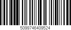 Código de barras (EAN, GTIN, SKU, ISBN): '5099746409524'