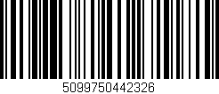 Código de barras (EAN, GTIN, SKU, ISBN): '5099750442326'