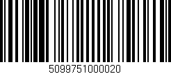 Código de barras (EAN, GTIN, SKU, ISBN): '5099751000020'
