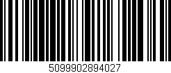 Código de barras (EAN, GTIN, SKU, ISBN): '5099902894027'