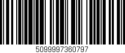 Código de barras (EAN, GTIN, SKU, ISBN): '5099997360797'