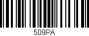 Código de barras (EAN, GTIN, SKU, ISBN): '509PA'