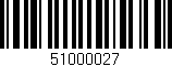 Código de barras (EAN, GTIN, SKU, ISBN): '51000027'