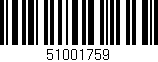 Código de barras (EAN, GTIN, SKU, ISBN): '51001759'