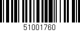 Código de barras (EAN, GTIN, SKU, ISBN): '51001760'