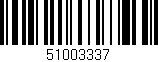 Código de barras (EAN, GTIN, SKU, ISBN): '51003337'