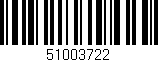 Código de barras (EAN, GTIN, SKU, ISBN): '51003722'