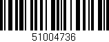 Código de barras (EAN, GTIN, SKU, ISBN): '51004736'