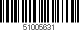 Código de barras (EAN, GTIN, SKU, ISBN): '51005631'