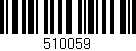 Código de barras (EAN, GTIN, SKU, ISBN): '510059'