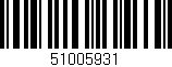 Código de barras (EAN, GTIN, SKU, ISBN): '51005931'