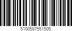 Código de barras (EAN, GTIN, SKU, ISBN): '5100597551505'