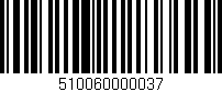 Código de barras (EAN, GTIN, SKU, ISBN): '510060000037'