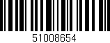 Código de barras (EAN, GTIN, SKU, ISBN): '51008654'