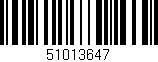 Código de barras (EAN, GTIN, SKU, ISBN): '51013647'