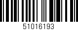 Código de barras (EAN, GTIN, SKU, ISBN): '51016193'