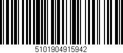 Código de barras (EAN, GTIN, SKU, ISBN): '5101904915942'