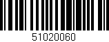 Código de barras (EAN, GTIN, SKU, ISBN): '51020060'