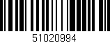 Código de barras (EAN, GTIN, SKU, ISBN): '51020994'