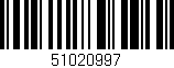 Código de barras (EAN, GTIN, SKU, ISBN): '51020997'