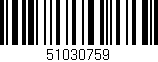 Código de barras (EAN, GTIN, SKU, ISBN): '51030759'