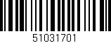 Código de barras (EAN, GTIN, SKU, ISBN): '51031701'