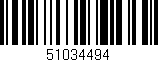 Código de barras (EAN, GTIN, SKU, ISBN): '51034494'