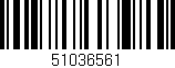 Código de barras (EAN, GTIN, SKU, ISBN): '51036561'