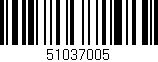 Código de barras (EAN, GTIN, SKU, ISBN): '51037005'