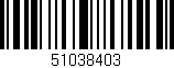 Código de barras (EAN, GTIN, SKU, ISBN): '51038403'
