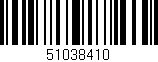 Código de barras (EAN, GTIN, SKU, ISBN): '51038410'