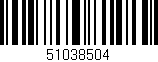 Código de barras (EAN, GTIN, SKU, ISBN): '51038504'
