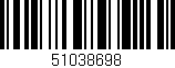 Código de barras (EAN, GTIN, SKU, ISBN): '51038698'