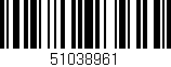 Código de barras (EAN, GTIN, SKU, ISBN): '51038961'